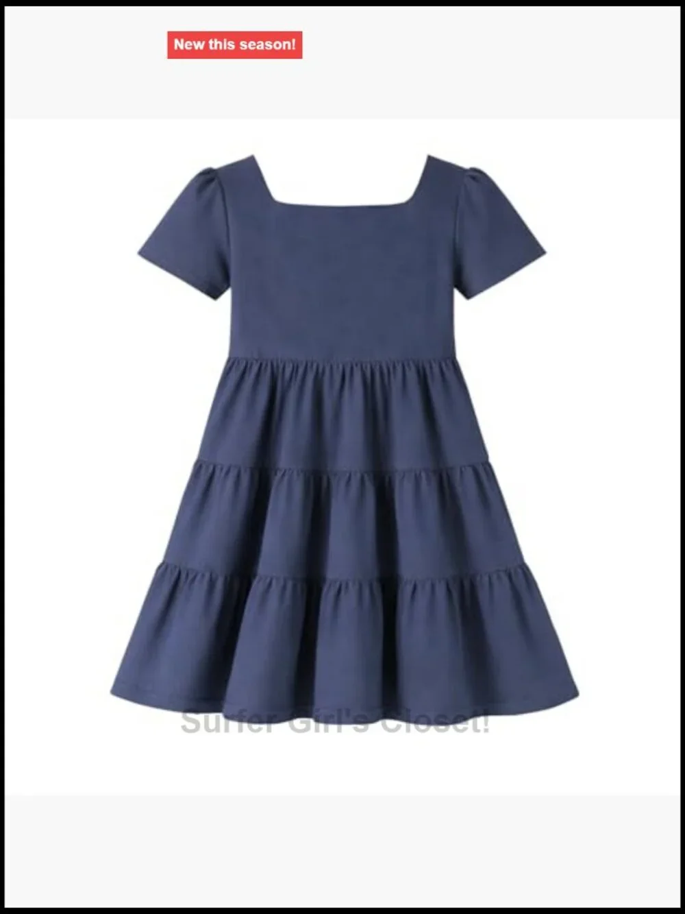 Cotton Colorblock Tiered Twirl Dress for Girls